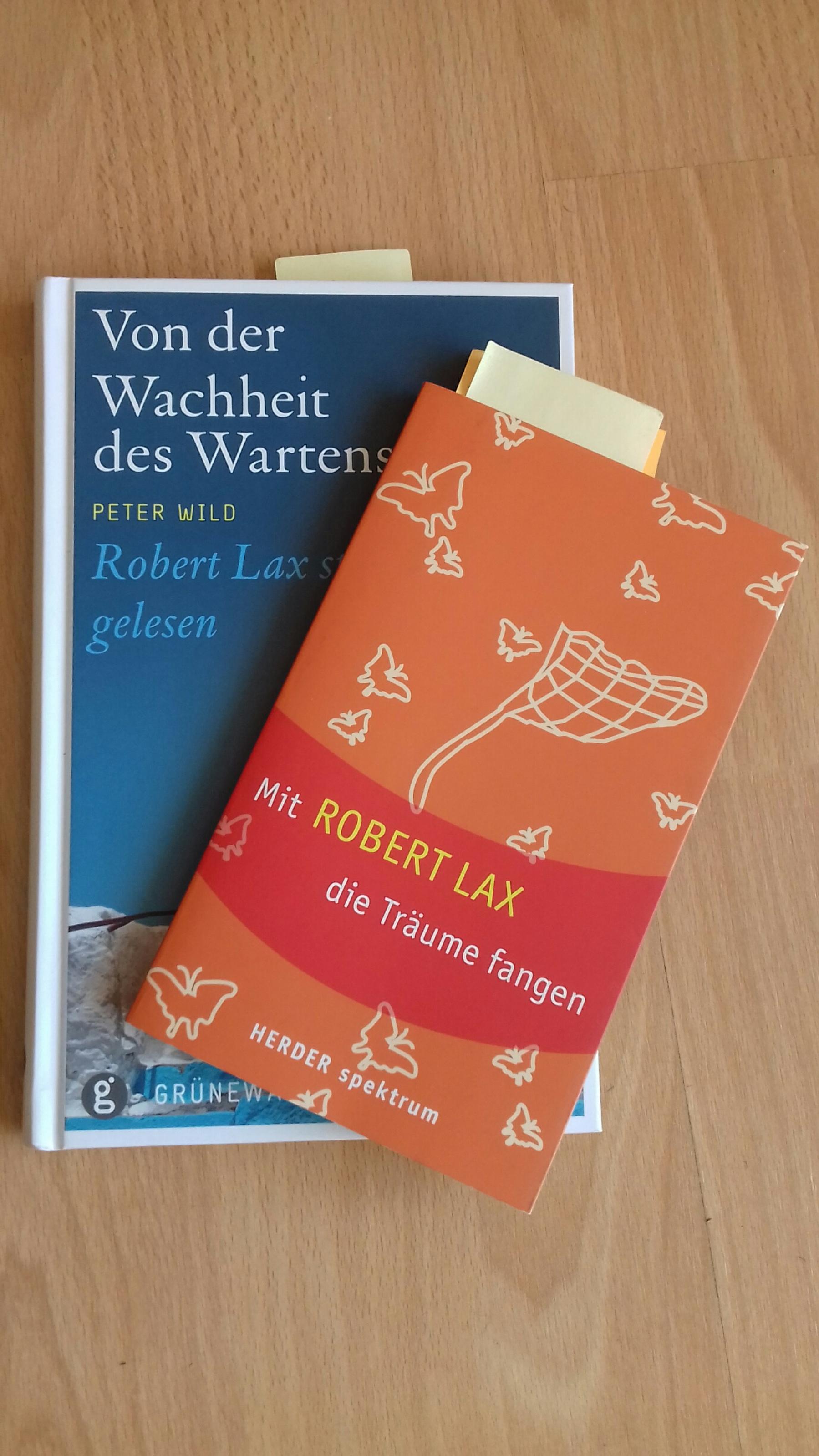 Titel zweier Bücher über Robert Lax