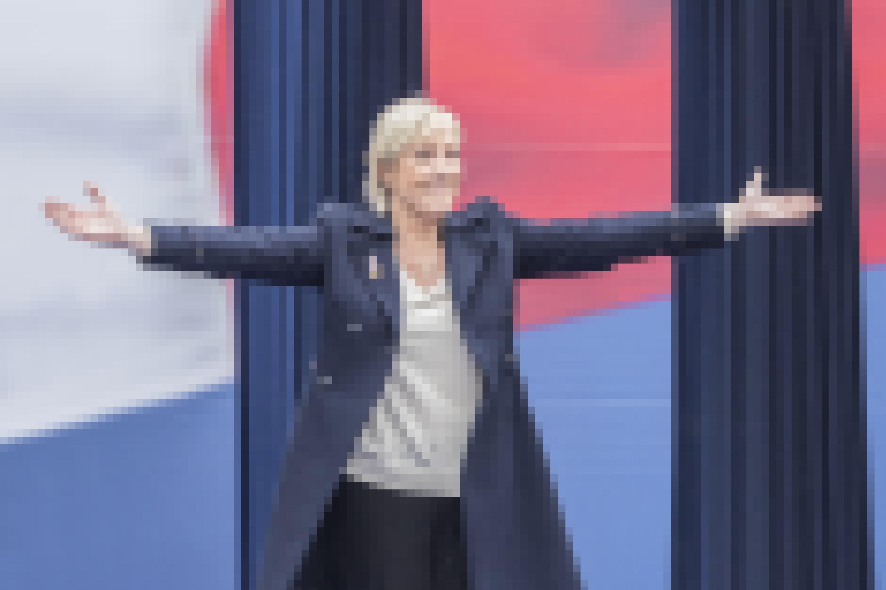 Marie Le Pen von Front National bei einer Rede zum ersten Mai im Jahr 2015.