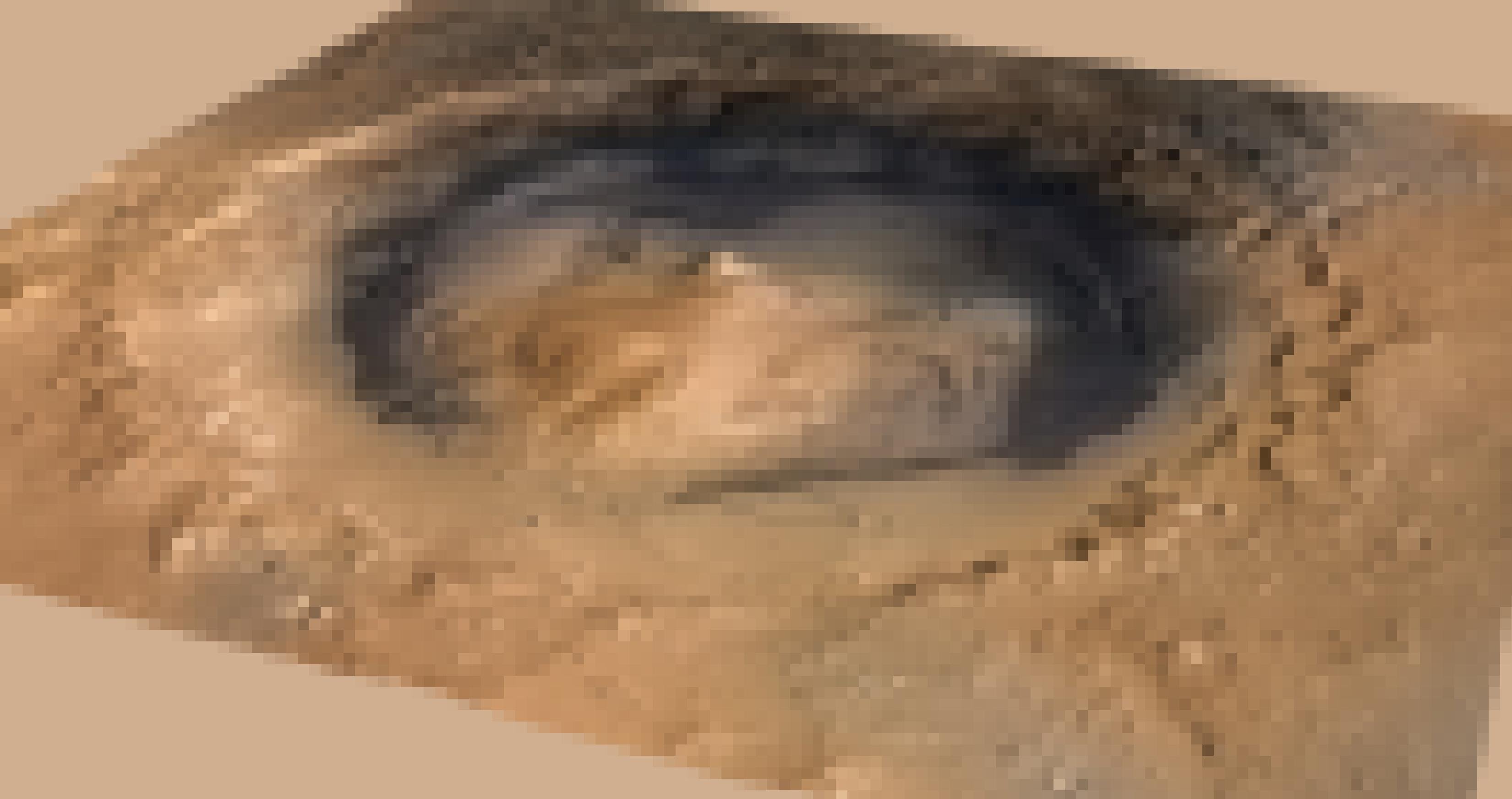 Eine Satelliten-Aufnahme des Galekraters auf dem Mars, in dem Curiosity arbeitet: ein runder Krater mit einem hohen Berg in der Mitte.