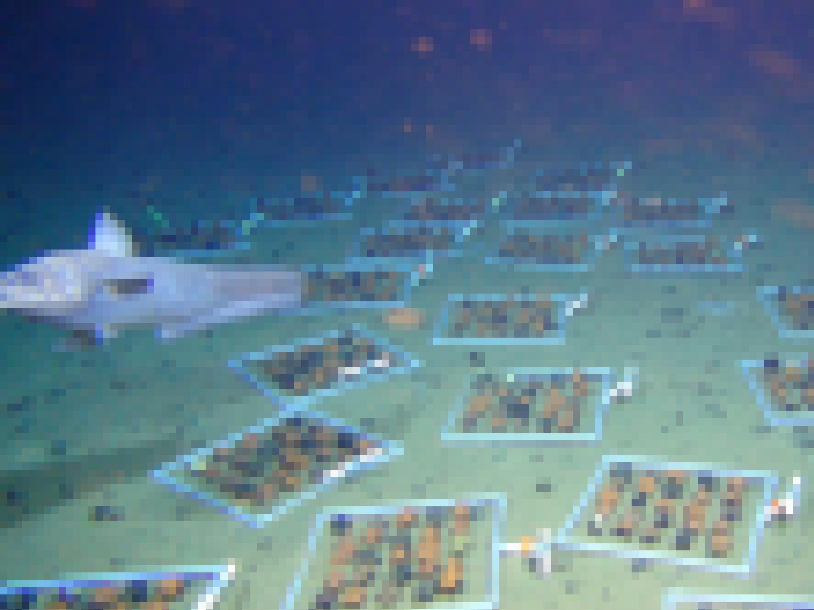 Auf dem Meeresboden liegen Knollen in künstlichen Rahmen, ein Fisch schwimmt aus dem Bild.