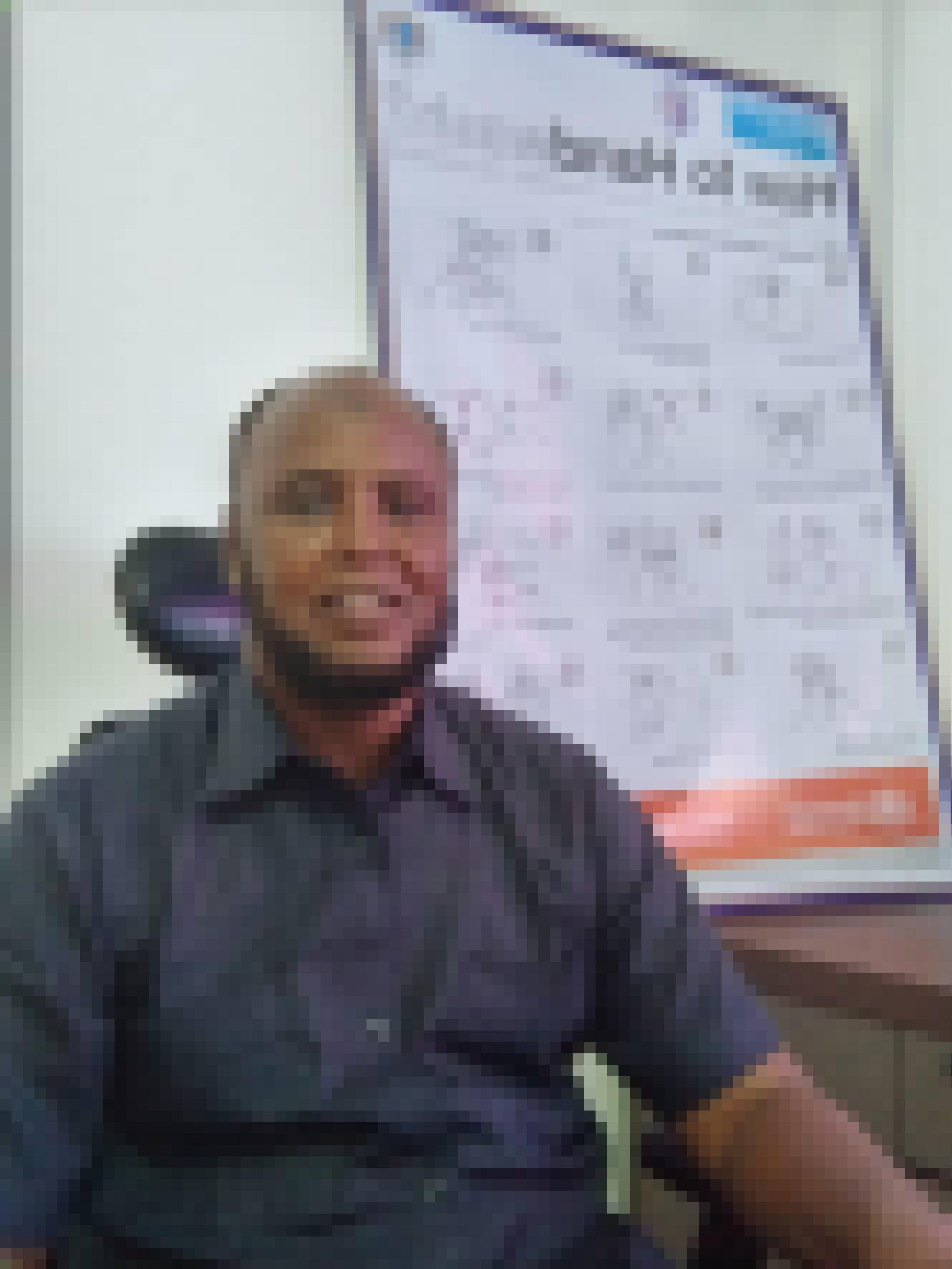 Portrait des somalischen Mediziners Mohamed Dakane