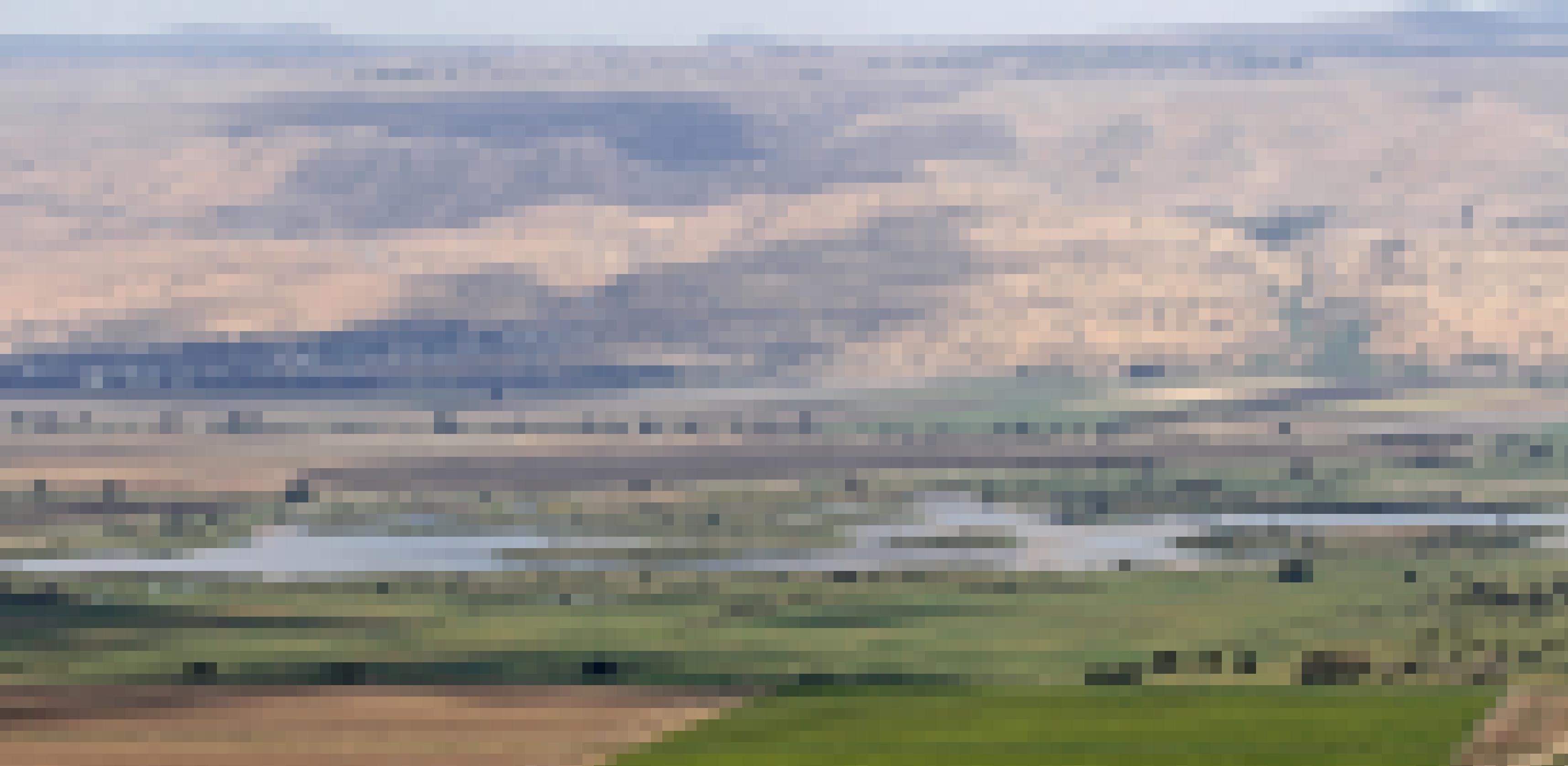 Blick in das israelische Hula-Tal mit dem Agmon-See