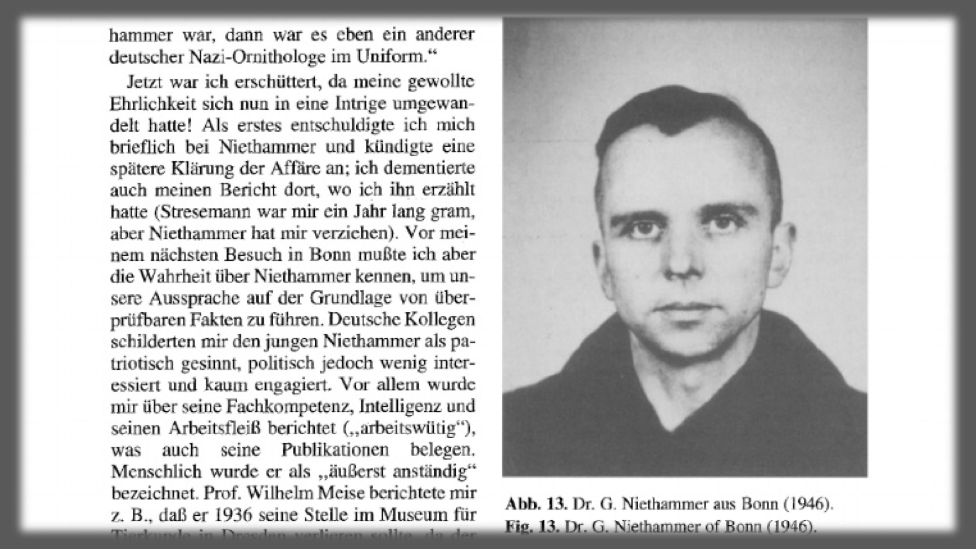 Auszug aus einem Vortrag von Eugeniusz Nowak mit dem Titel „Erinnerungen an Ornithologen, die ich kannte“