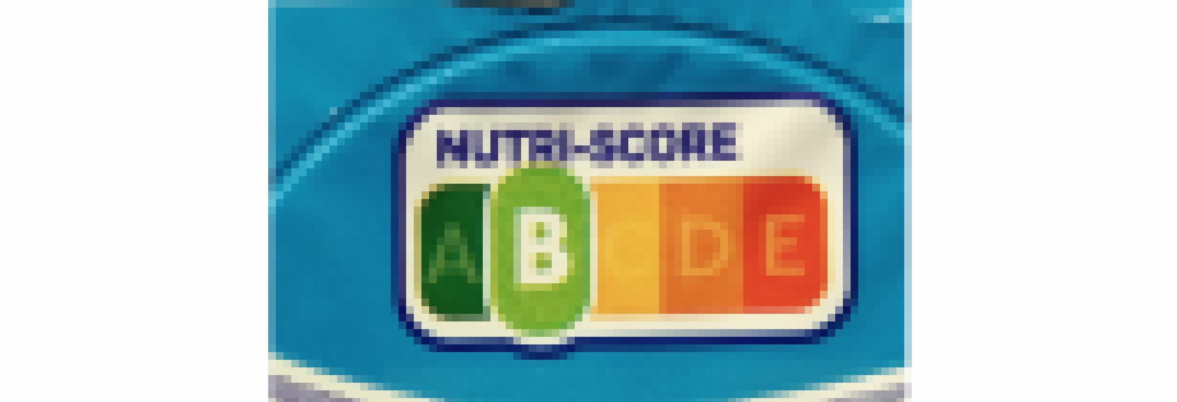 Das Nutri-Score-Logo besteht aus einer farbigen Skala von grün bis rot und den Buchstaben A bis E. Fett hervorgehoben ist die Bewertung für das vorliegende Lebensmittel: A ist dabei die beste Bewertung, E die schlechteste.