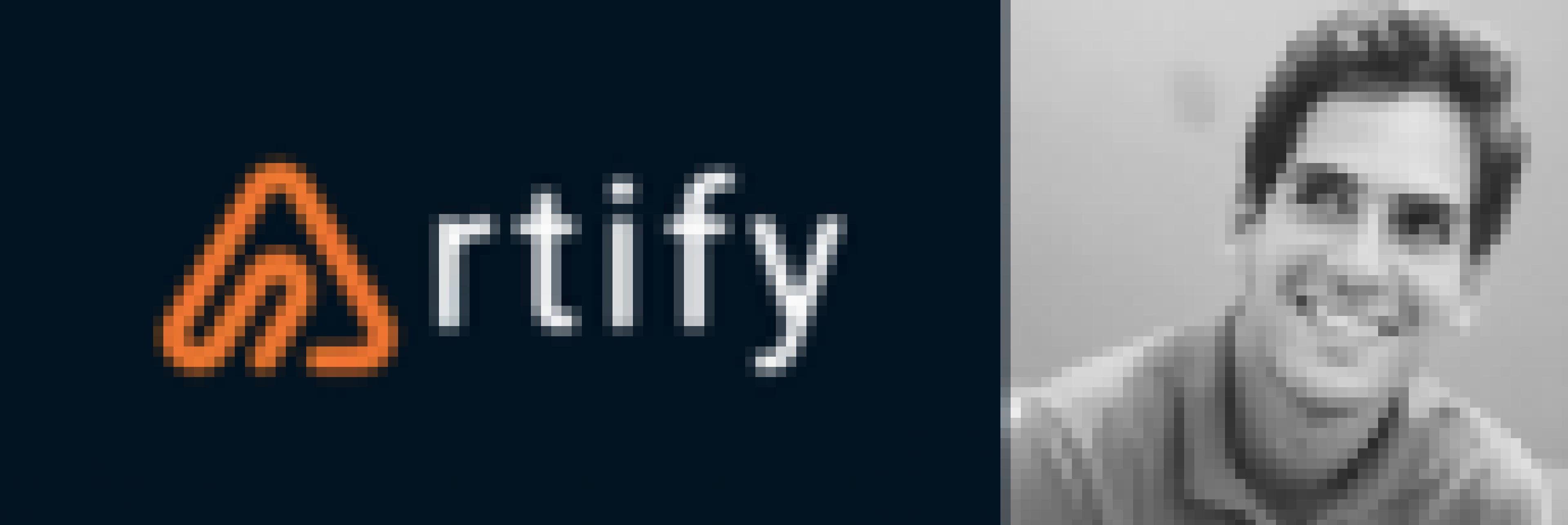 Logo der Streamingplattform Artify und Bild des Mitgründers Omar Machat