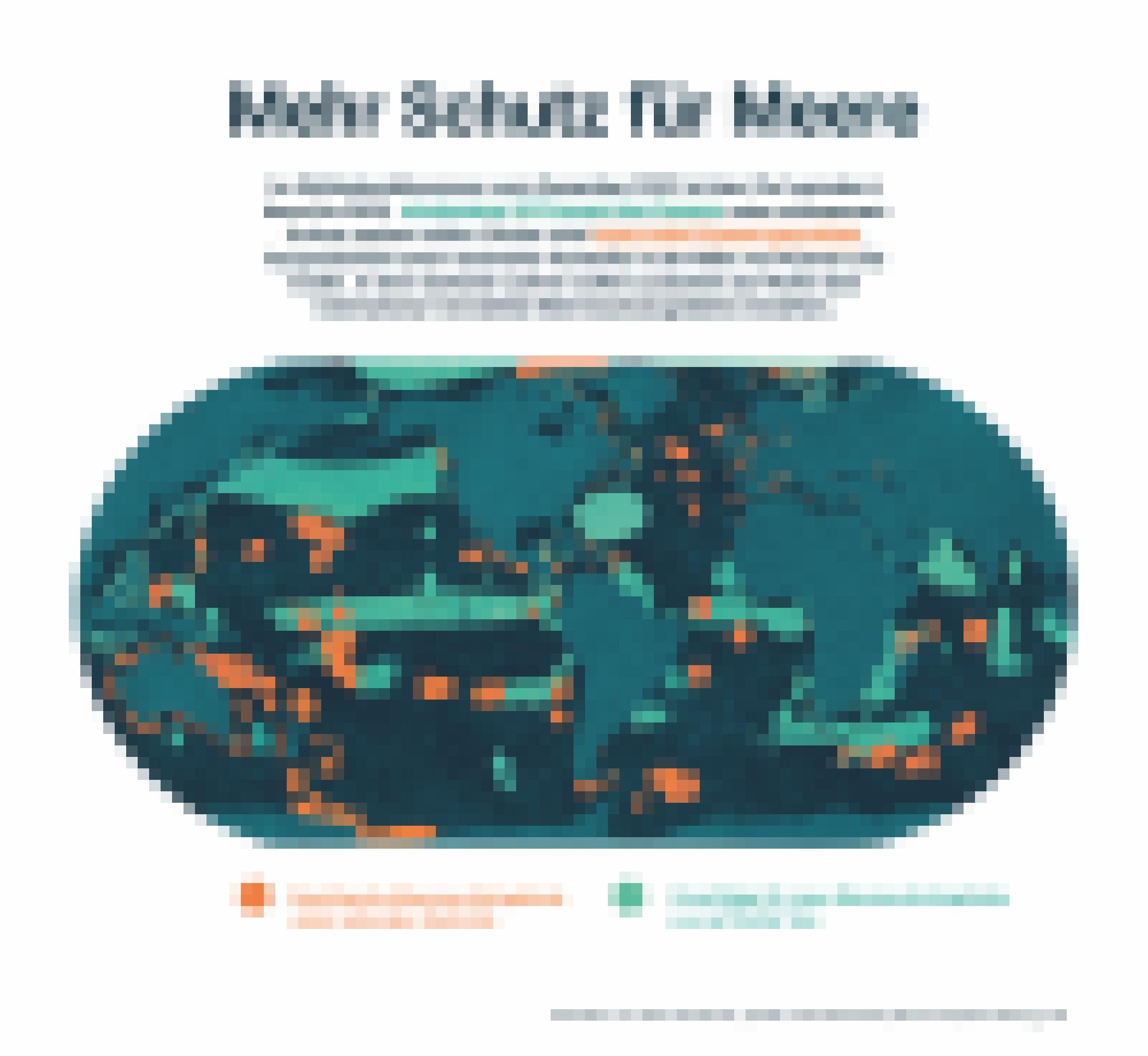 Weltkarte mit den Flächen der Hohen See und Hotspots der Biodiversität.