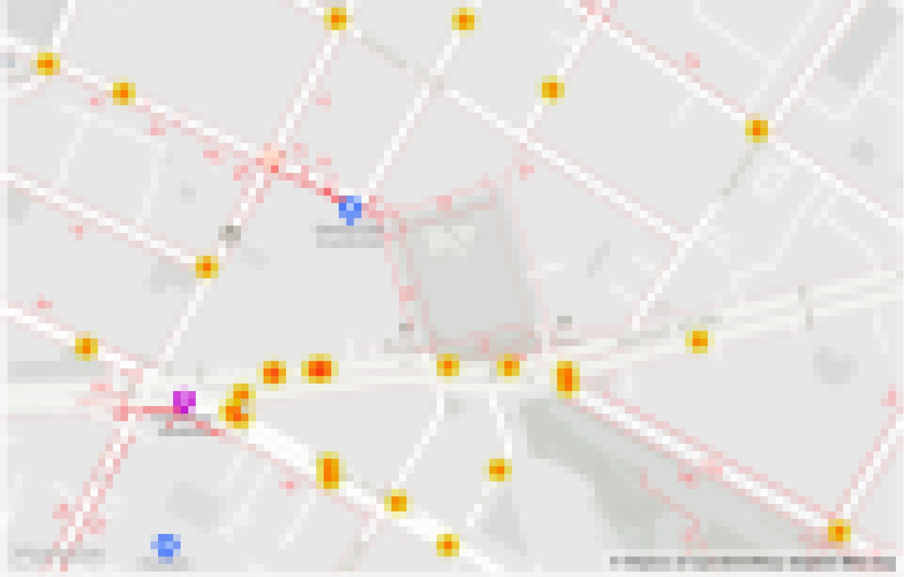 Die digitale Straßenkarte zeigt mit rot-orangenen Punkten die Gefahrenstellen