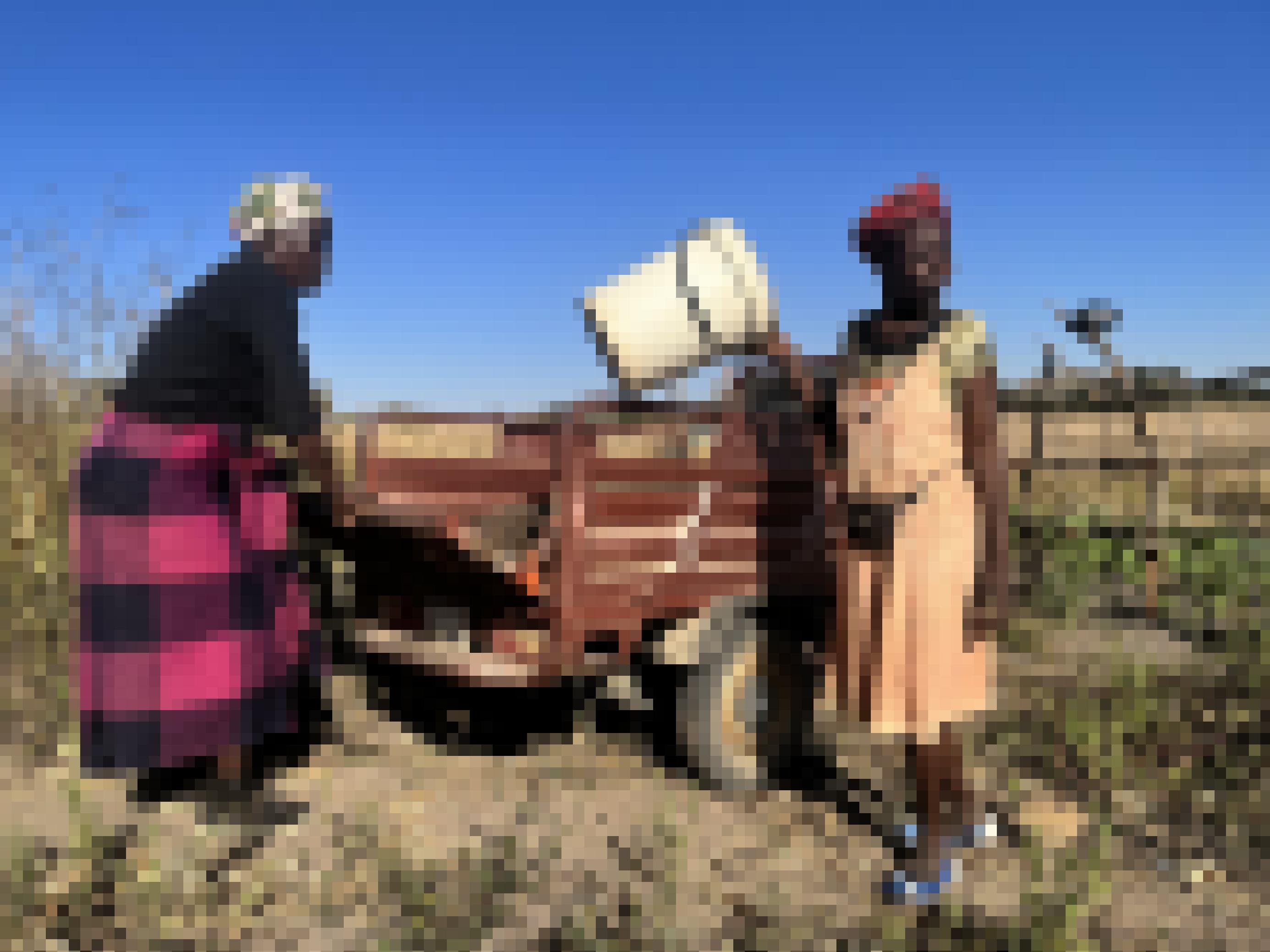 Mtambo klappt die Transportfläche herunter, ihre Nachbarin greift einen Eimer