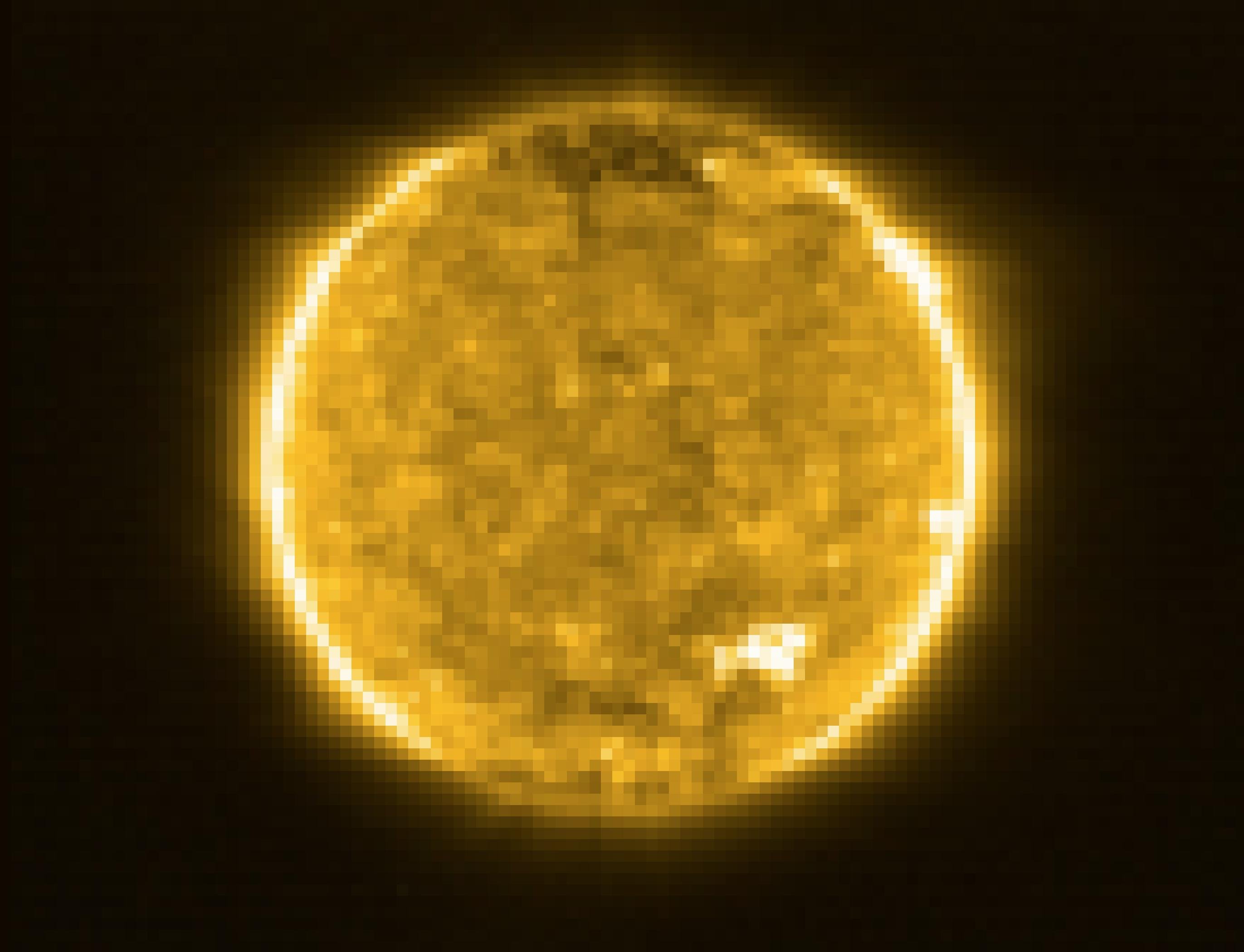 Das Foto zeigt unsere Sonne als großen gelben Ball mit zahlreichen, unregelmäßigen, mal helleren, mal dunkleren Strukturen darauf. Am Rand ist das Bild heller, so als würde es dort stärker leuchten und rings um den Ball sind verwaschene, strahlenartige Strukturen zu sehen, die von der Sonne weggerichtet sind. Das Bild hat die ESA-Sonde Solar Orbiter am 30. Mai 2020 im extremen ultravioletten Wellenbereich aufgenommen. Da das menschliche Auge kein Ultraviolett sehen kann, wurde das Foto gelb eingefärbt. Auf dem Bild sind feinste Strukturen zu erkennen, die den Astrophysikern bislang unbekannt waren. Mithilfe der Sonde hoffen die Forscher, unsere Sonne in Zukunft besser verstehen zu können. Unsere Sonne gilt als ein durchschnittlich großer Stern in der Milchstraßen. Sie existiert seit 4,5 Milliarden Jahren und wird noch lange weiterleuchten. Doch in einem Alter von rund zwölf Milliarden Jahren wird sie sich dramatisch wandeln und zu einem Roten Riesenstern werden.