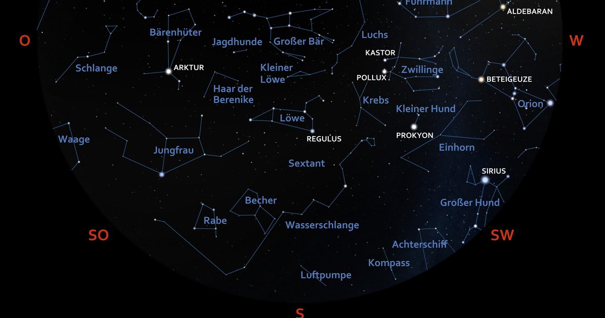 Astronomie: Frühlingssternbilder und Galaxien im April 2024
