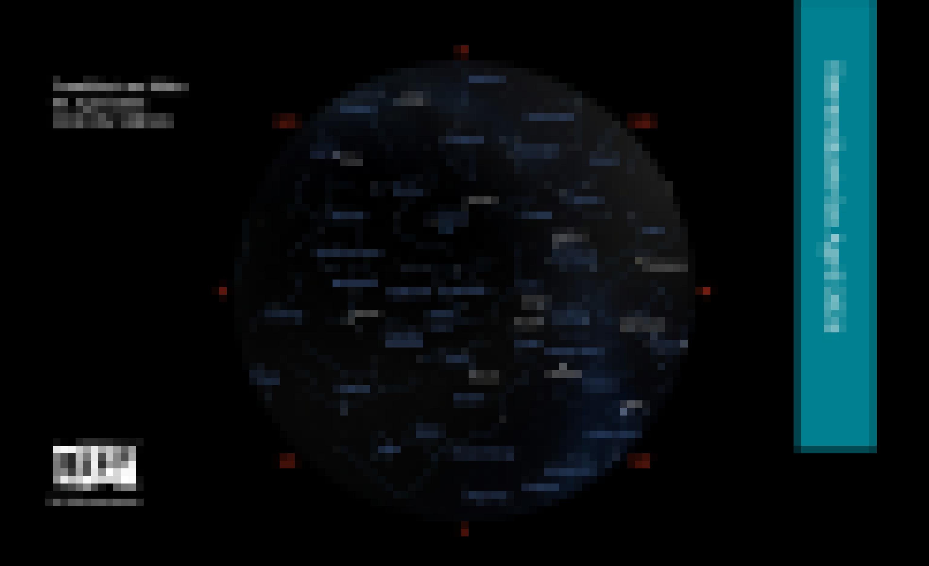 Eine Sternkarte zeigt die Position von Sternen und Planeten als helle Punkte vor dunklem Hintergrund für Anfang April 2024 gegen 23:00 Uhr MESZ für den Standort Frankfurt am Main.