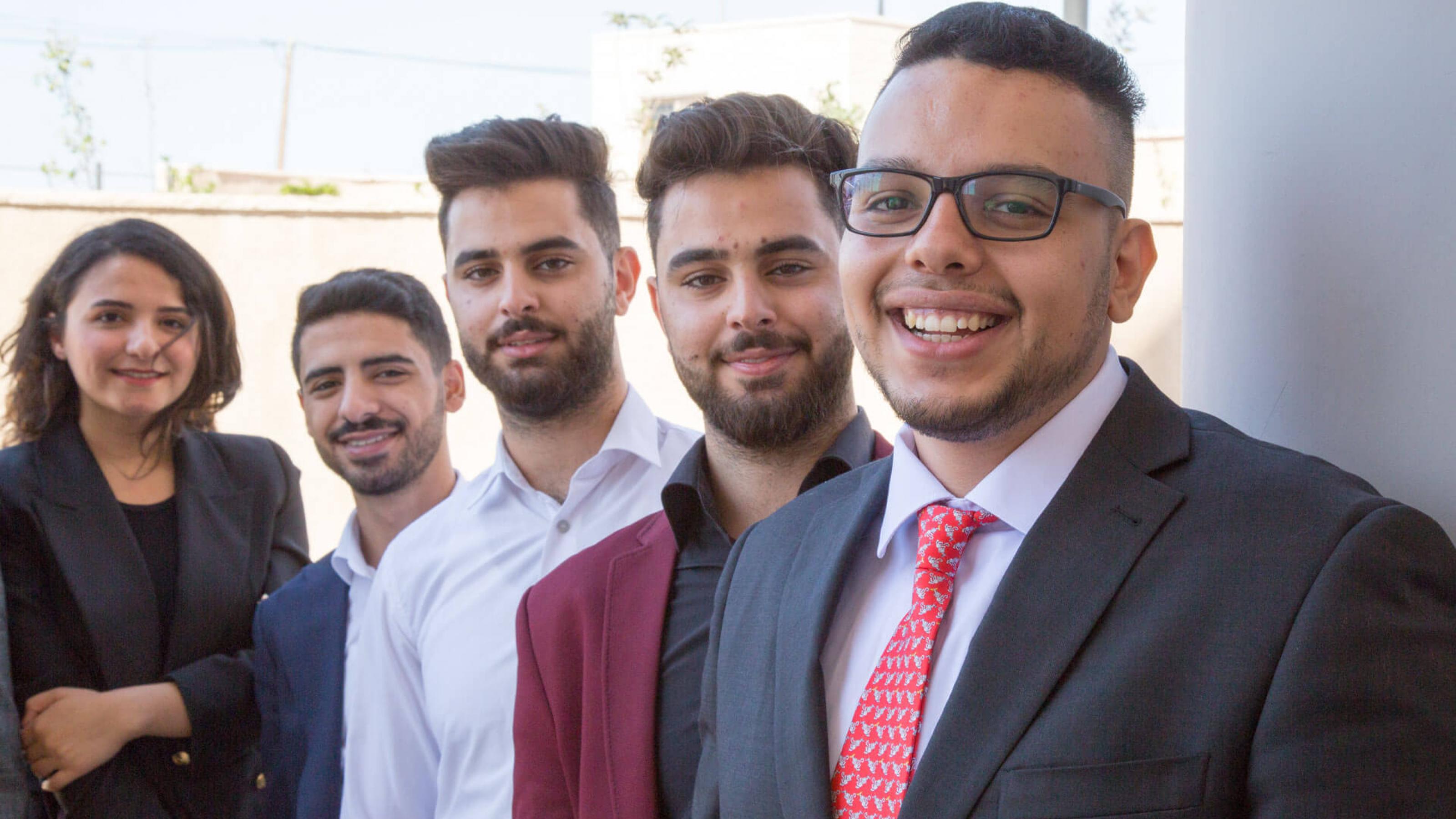 Junge Software-Studenten in der schwäbischen Axsos-Akademie in Ramallah