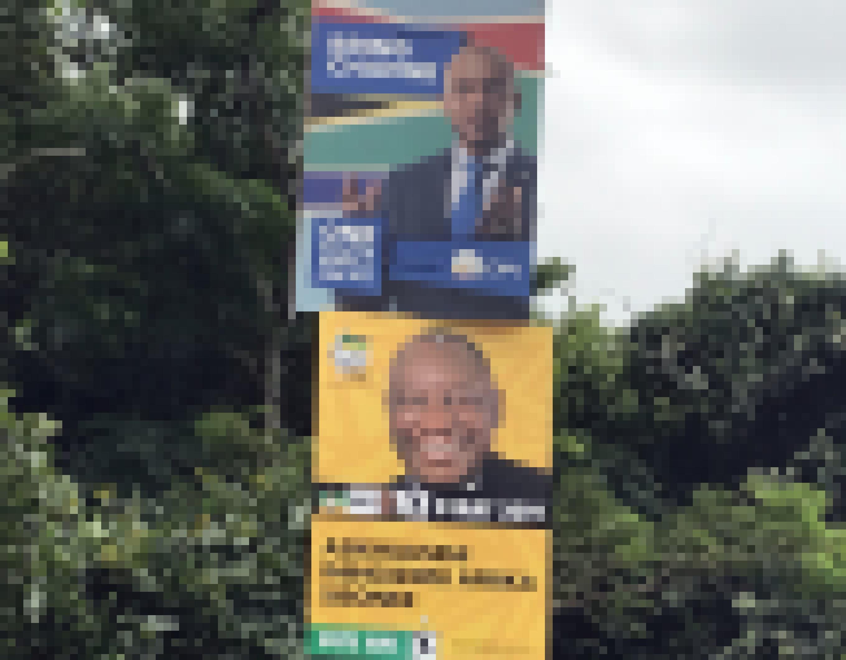 Wahlplakate aus dem Jahr 2019 die für die Regierungspartei ANC und die oppositionelle DA werben
