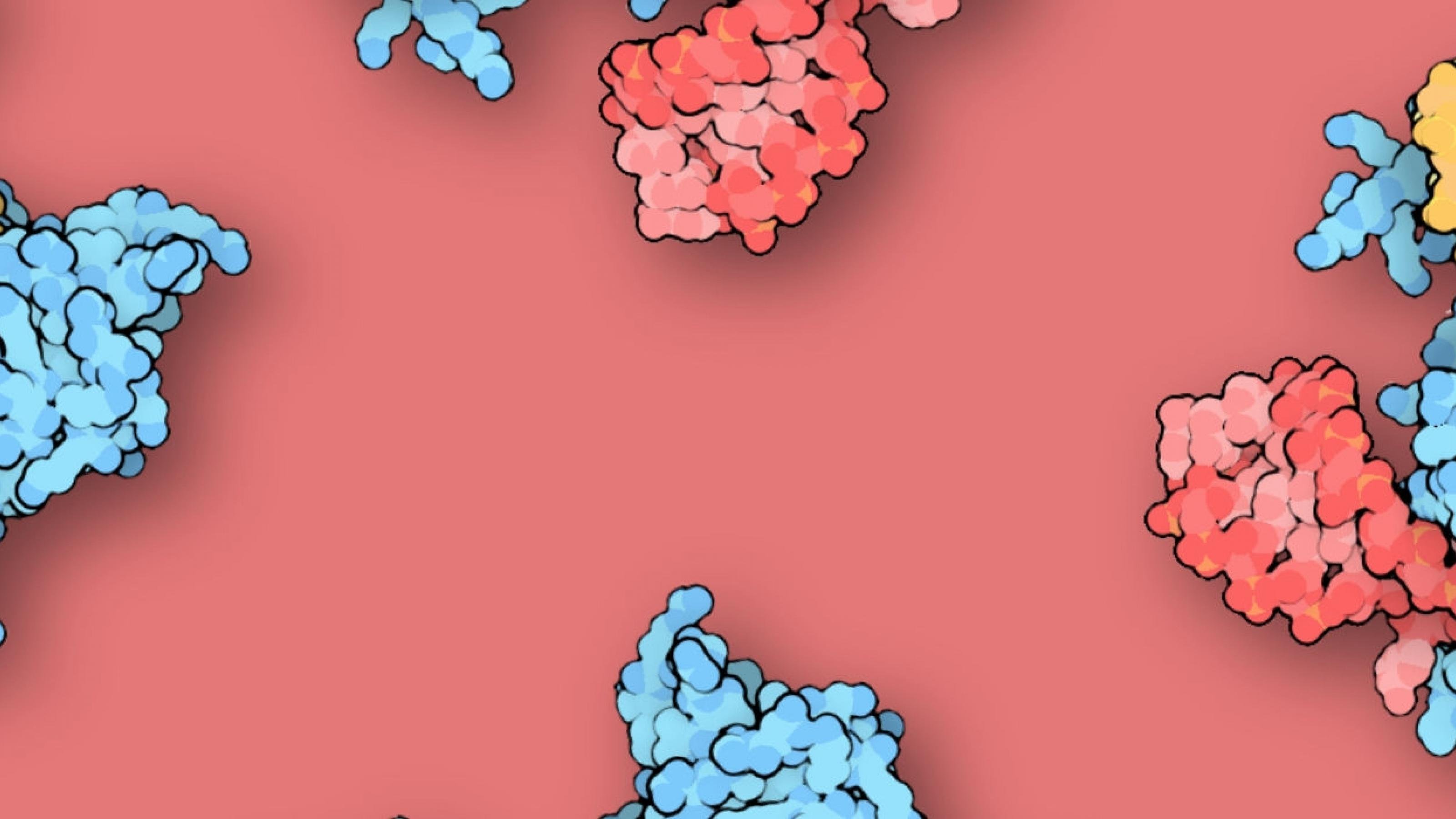 Grafiken des Cas9-Proteins umfliegen den Titel.