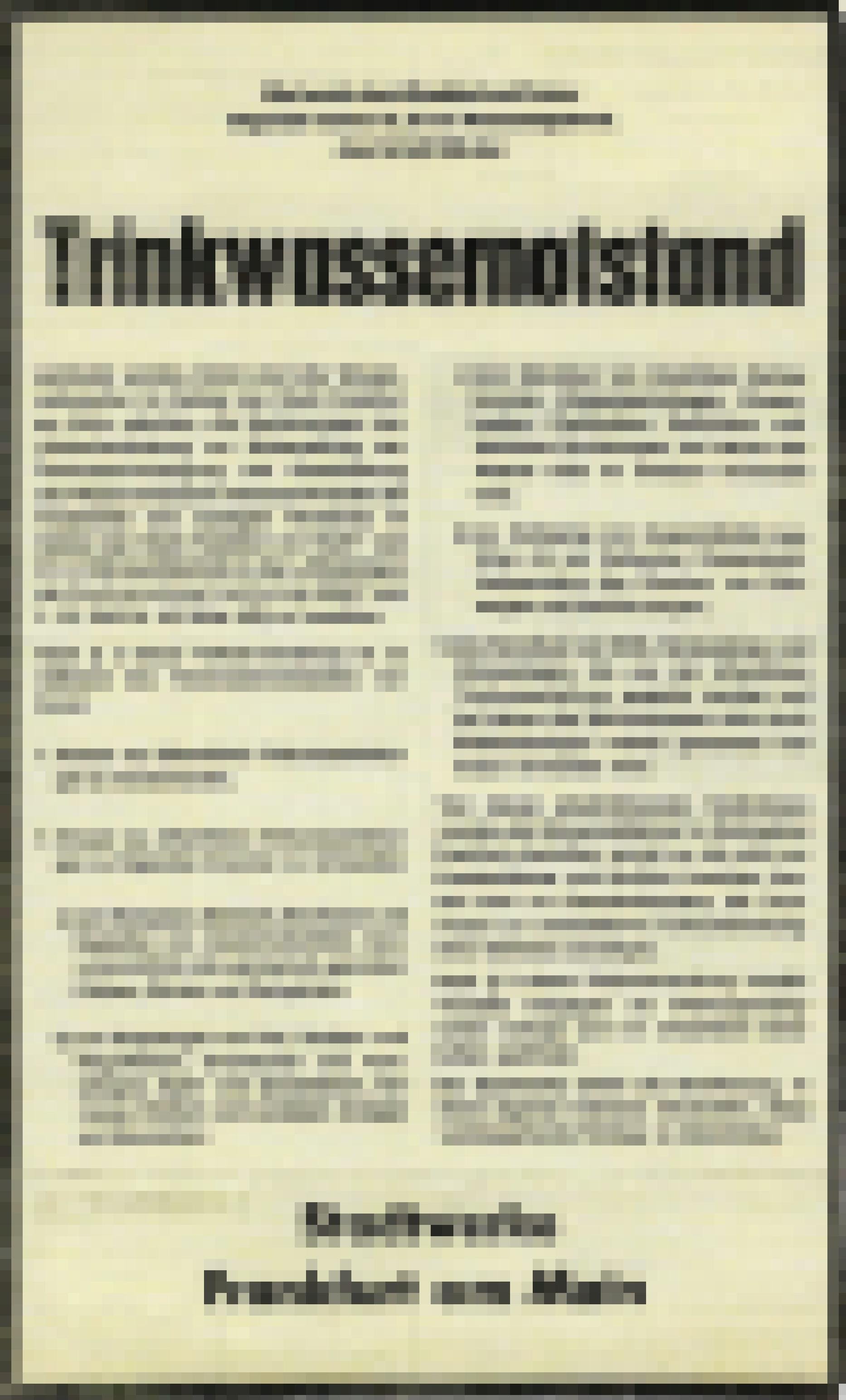 Plakat  mit schwarzer Schrift auf vergilbtem Papier, Bekanntmachung des Trinkwassernotstandes in Frankfurt am Main im Jahr 1964
