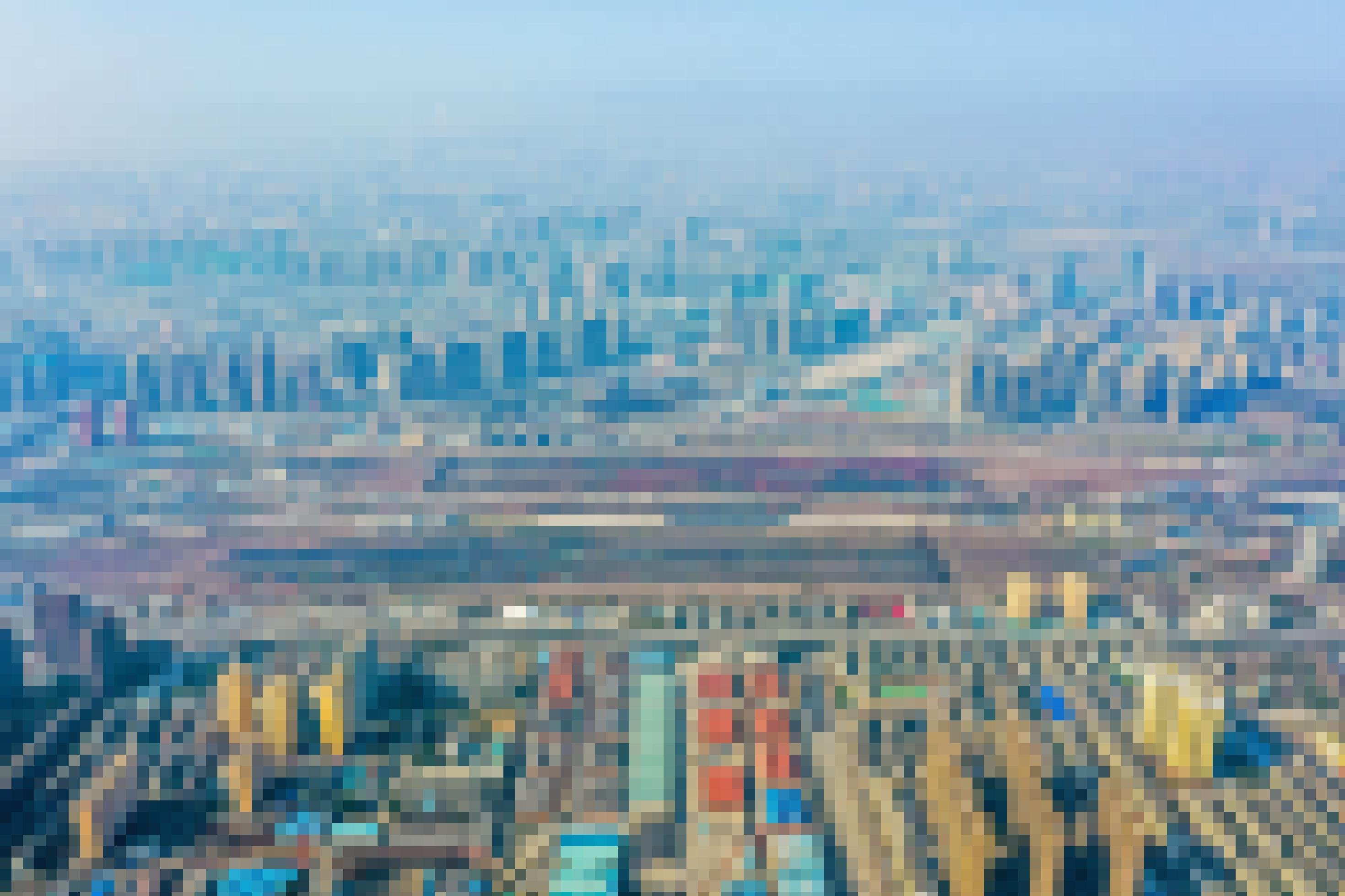 Luftbild von Zhengzhou – ein Meer von Wolkenkratzern