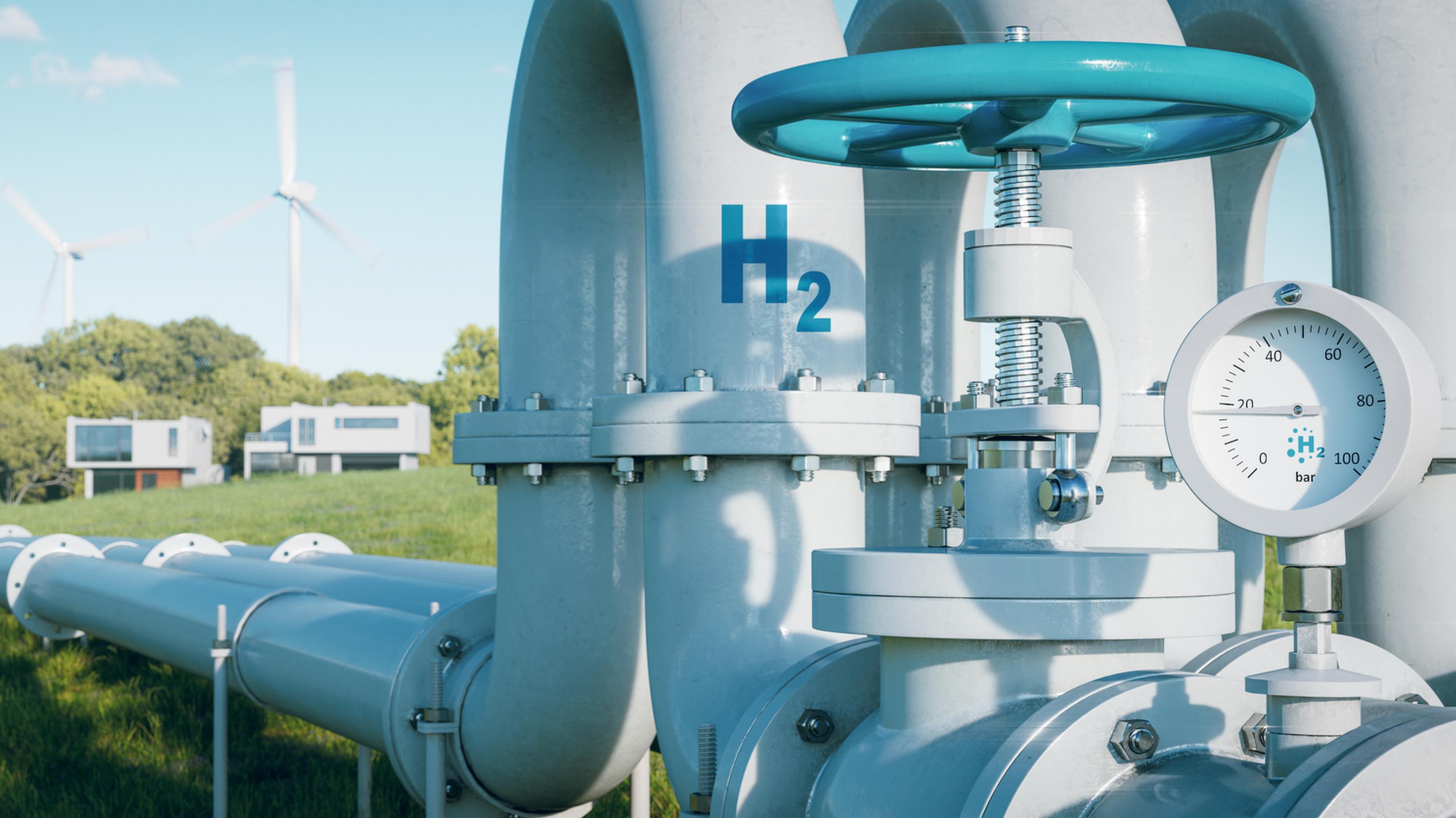 Etwa die Hälfte des Erdgas-Netzes in Deutschland wird auf Wasserstoff umgestellt – neue Wasserstoff-Leitungen wie hier im Bild sind in Planung