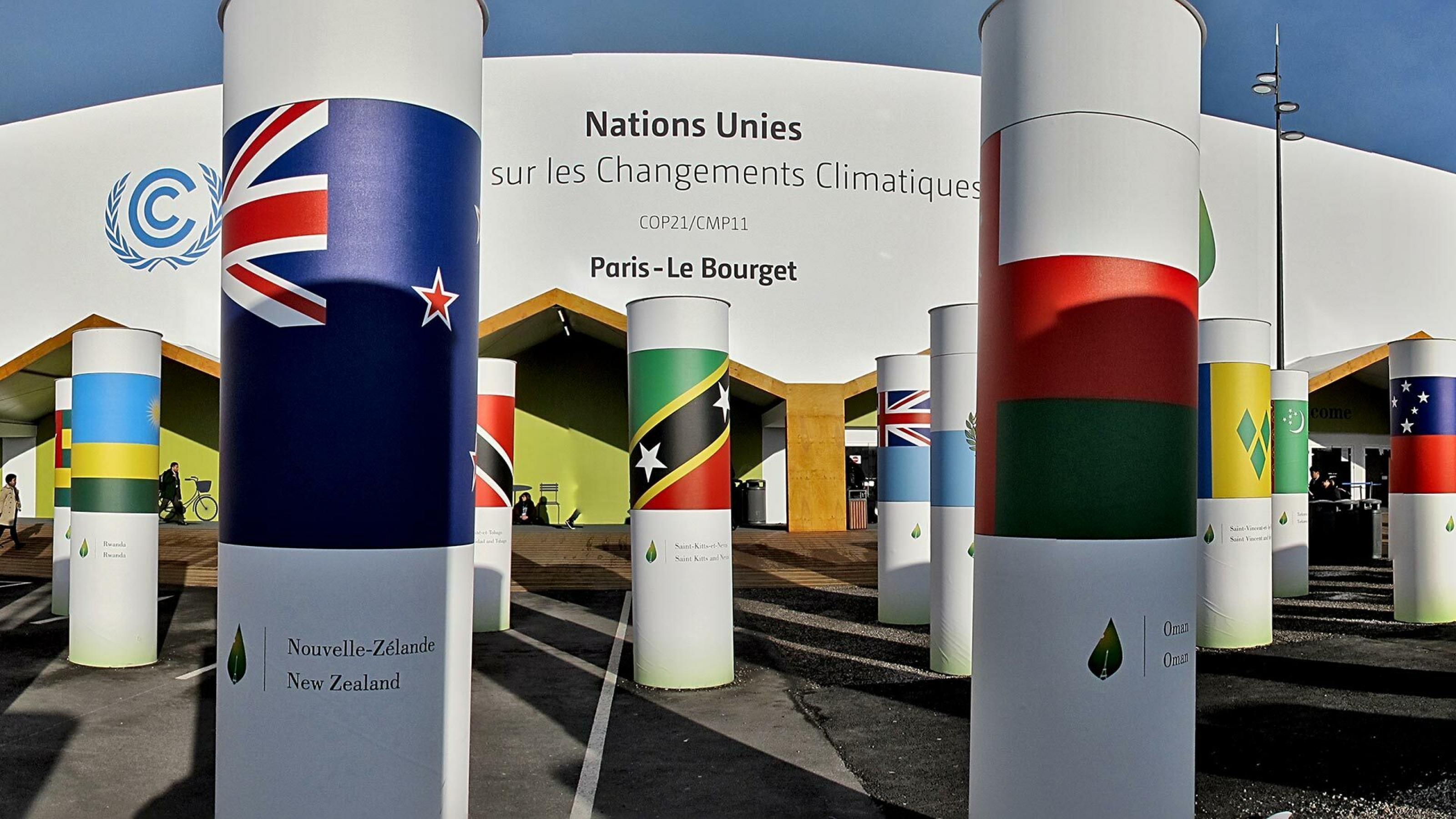 Außenansicht des Tagungsorts des Weltklimagipfels in Paris 2015
