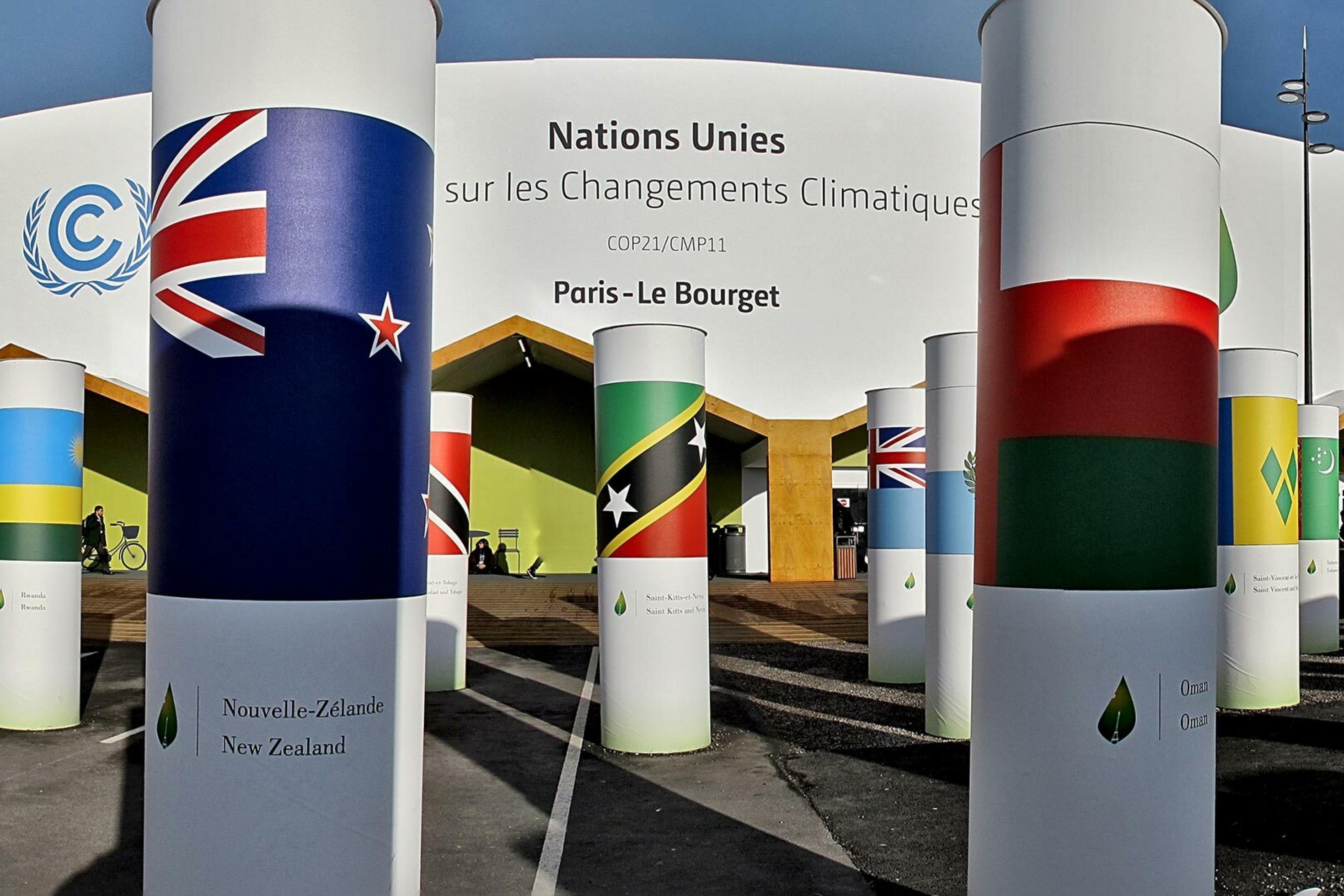 Außenansicht des Tagungsorts des Weltklimagipfels in Paris 2015