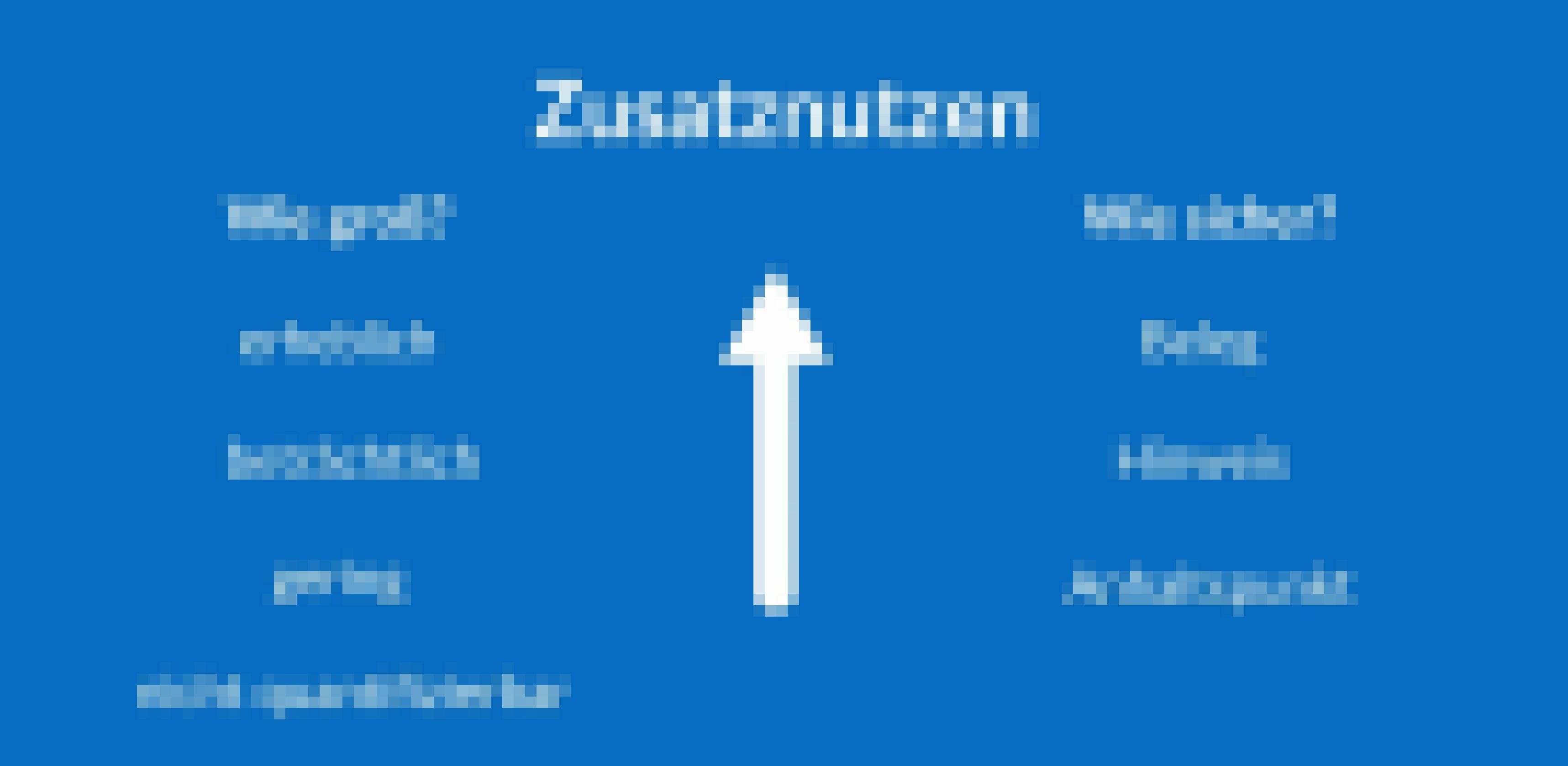 In weißer Schrift auf blauem Grund steht oben das Wort Zusatznutzen, darunter ein Pfeil der von unten nach oben zeigt. In der linken Spalte mit der Überschrift „Wie groß?“ steht von oben nach unten erheblich, beträchtlich, gering, nicht quantifizierbar. In der rechten Spalte mit der Überschrift „Wie sicher?“ steht von oben nach unten Beleg, Hinweis, Anhaltspunkt.